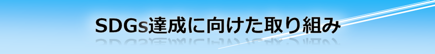 SDGs達成に向けた取り組み